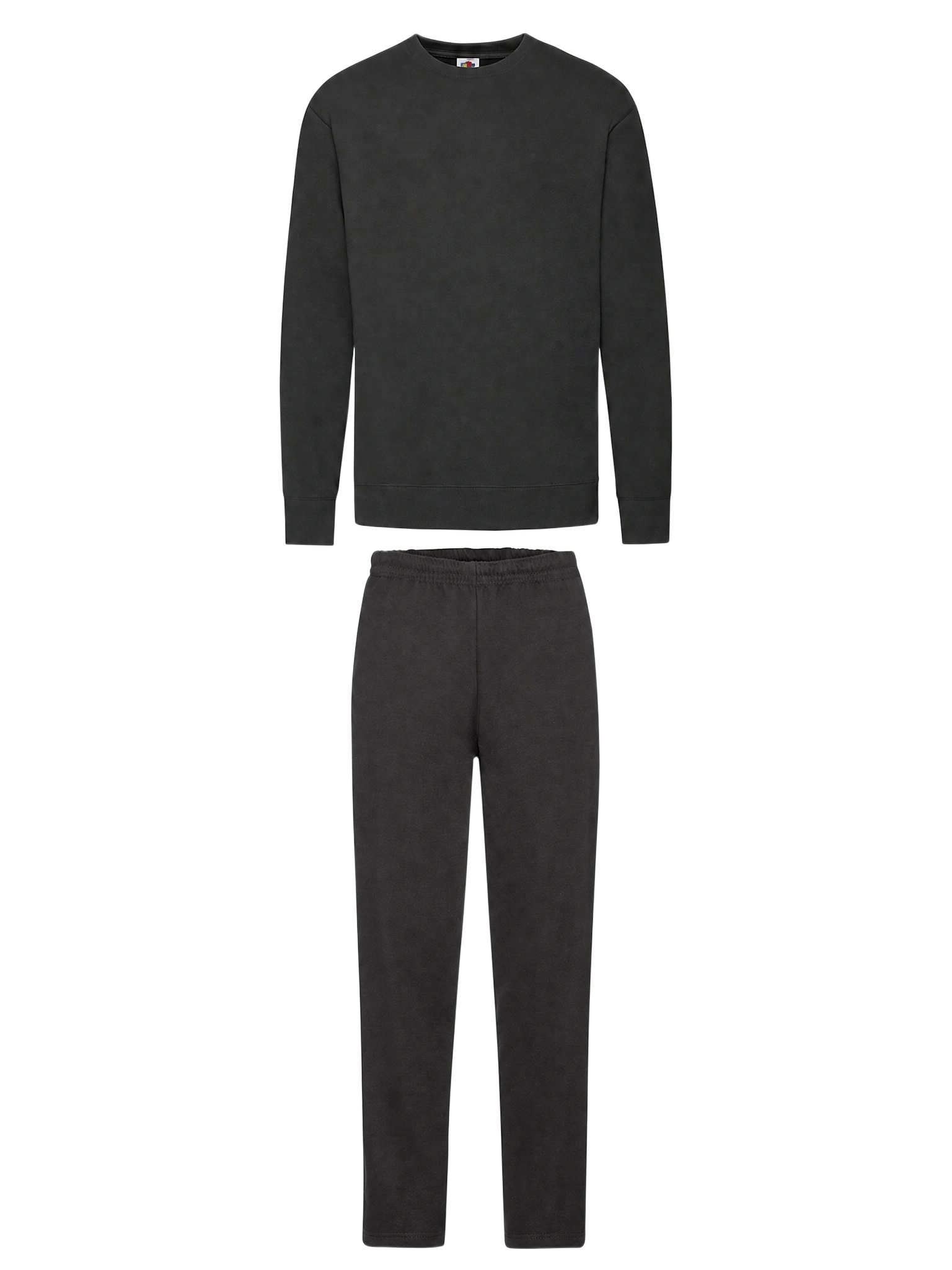 Joggingsæt med crewneck i sort
