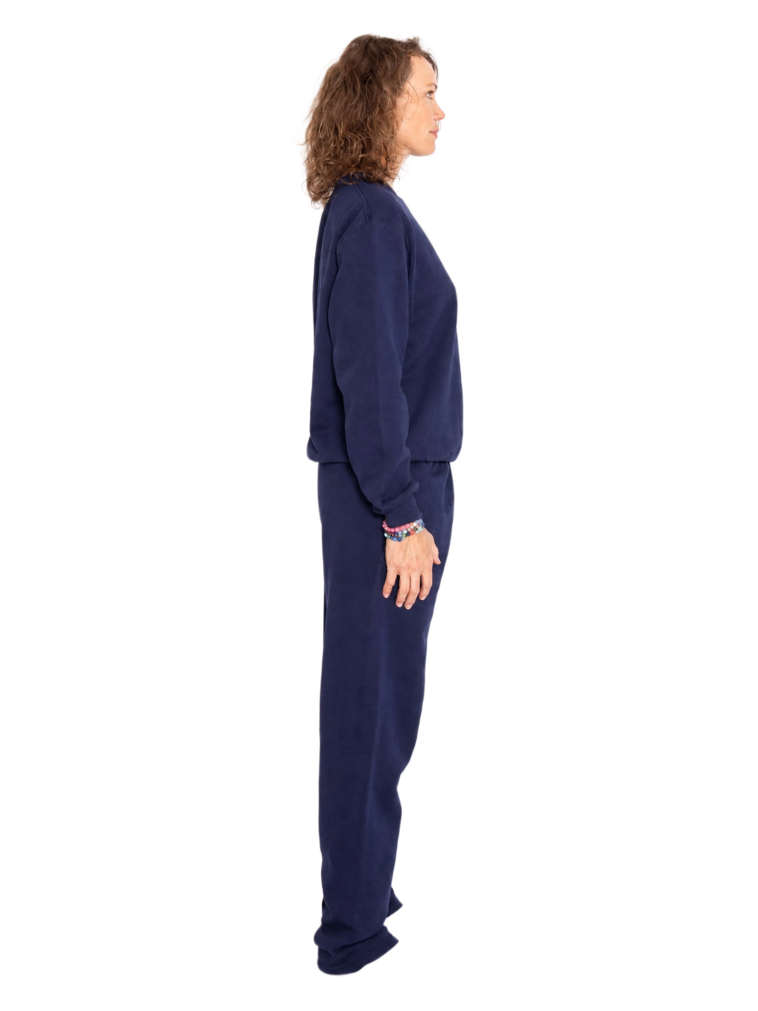 Joggingsæt med crewneck i mørkeblå