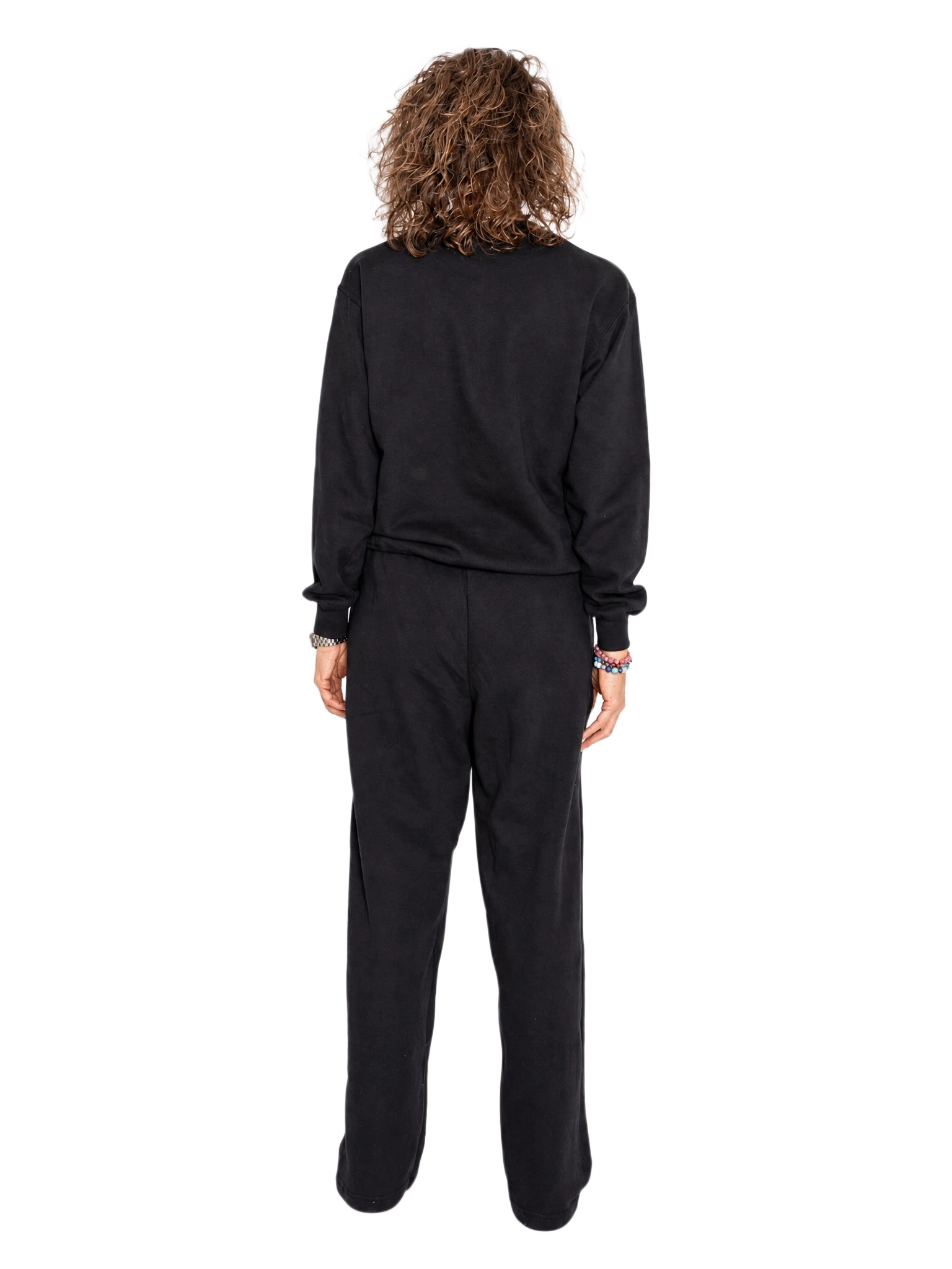 Joggingsæt med crewneck i sort