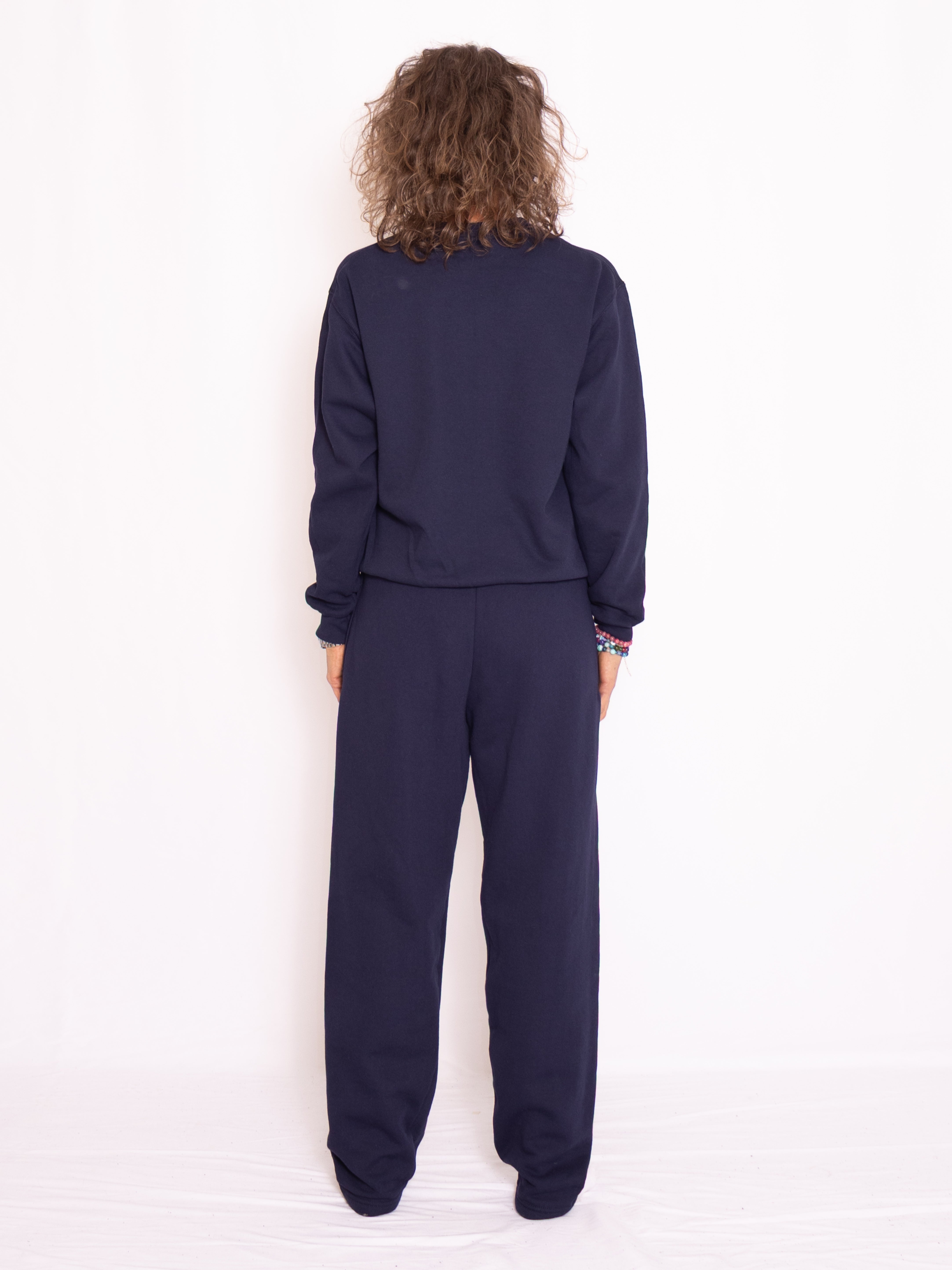 Joggingsæt med crewneck i mørkeblå