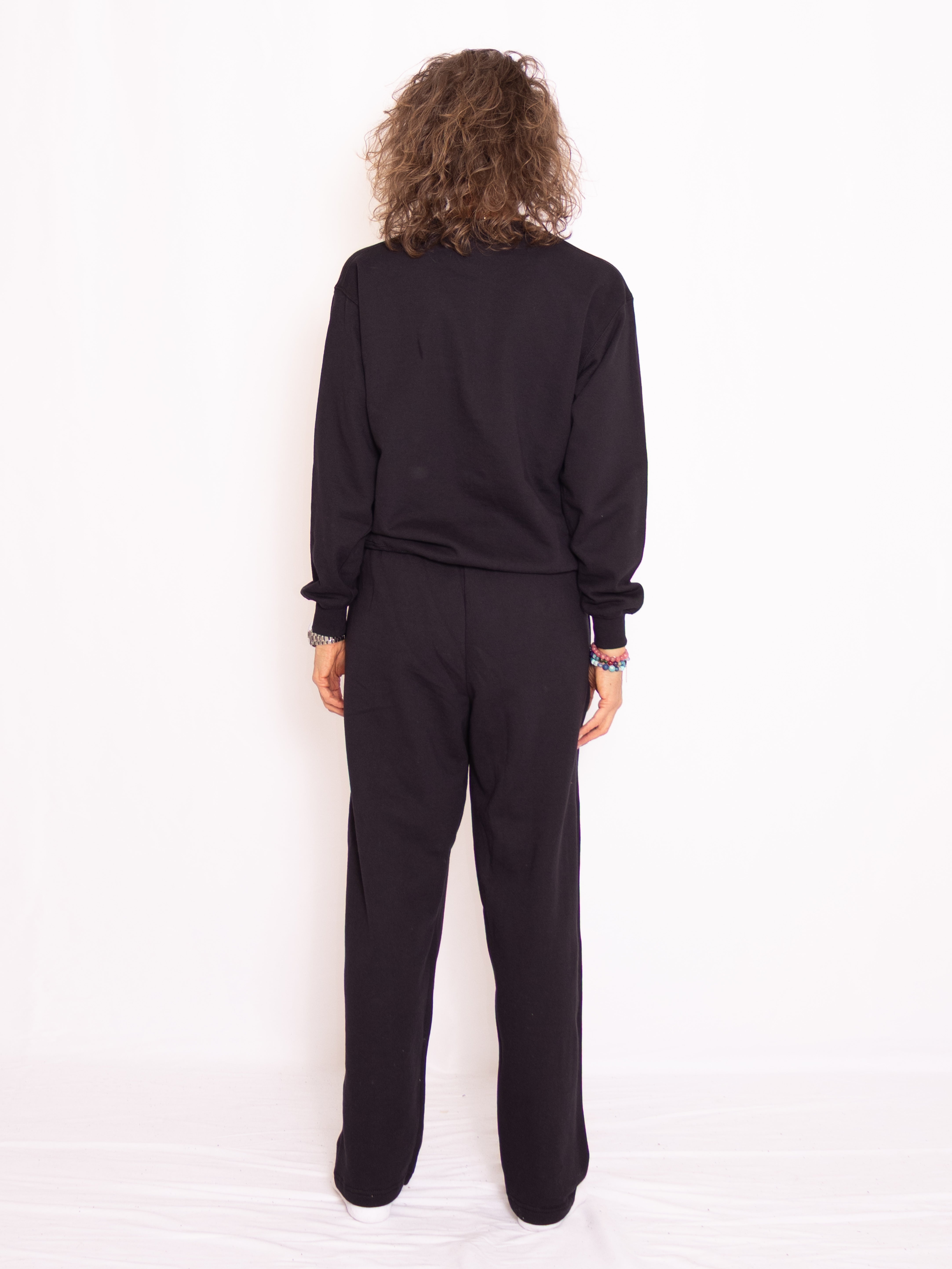 Joggingsæt med crewneck i sort