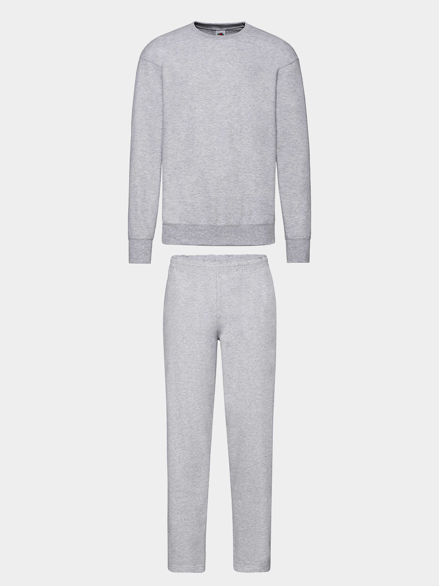 Joggingsæt med crewneck i grå