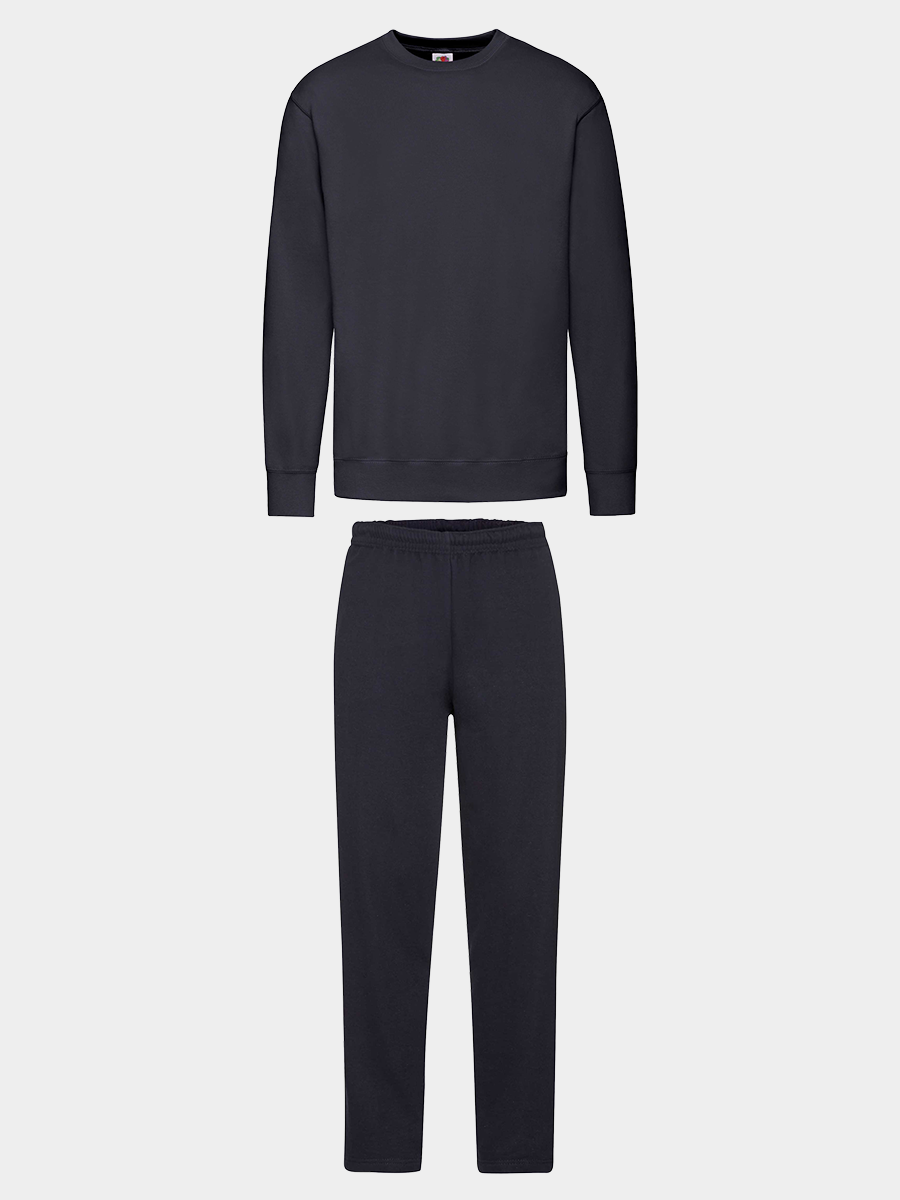 Joggingsæt med crewneck i mørkeblå